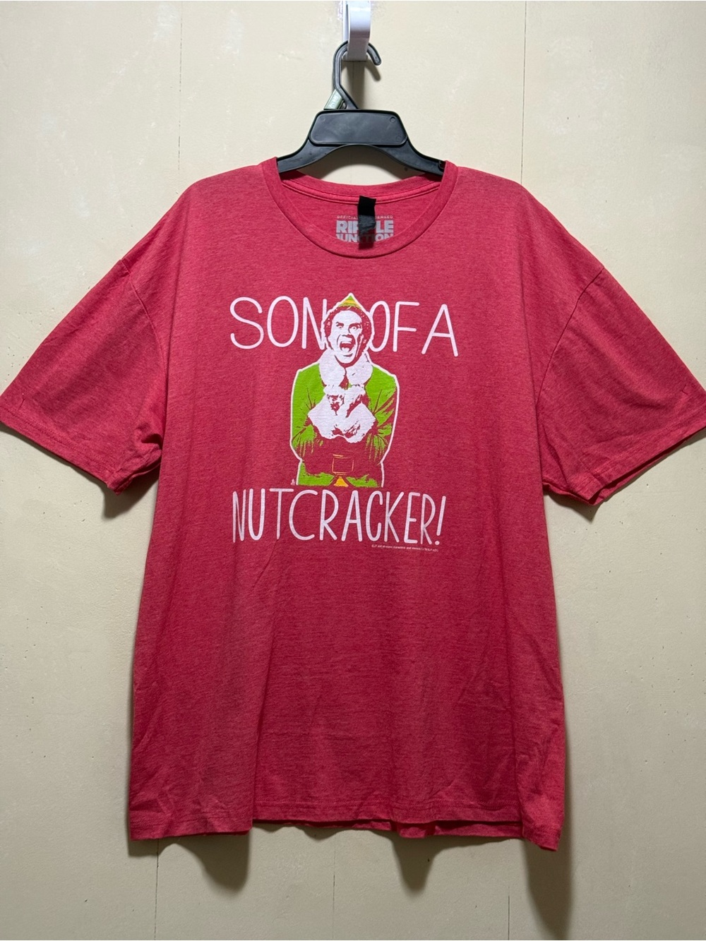 Christmas Funny Red Graphic 'Son of a Nutcracker!' T-Shirt Men’s Sz 2XL